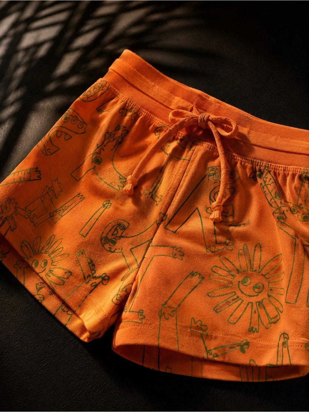 Stella McCartney Kids Matching Set Orange Graphic Tee & Boy Shorts Size 5/6Y